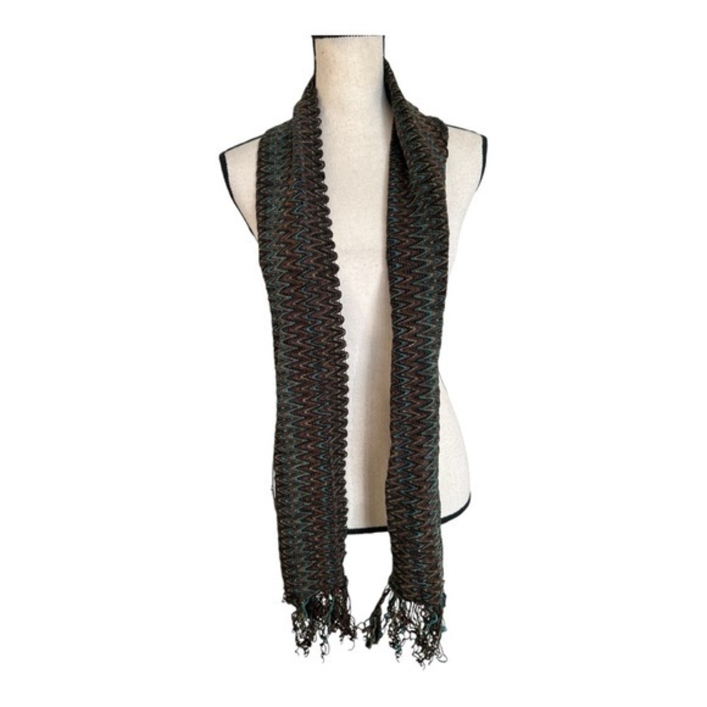 Filatess Multicolored Crocheted Como Italia infinity Scarf